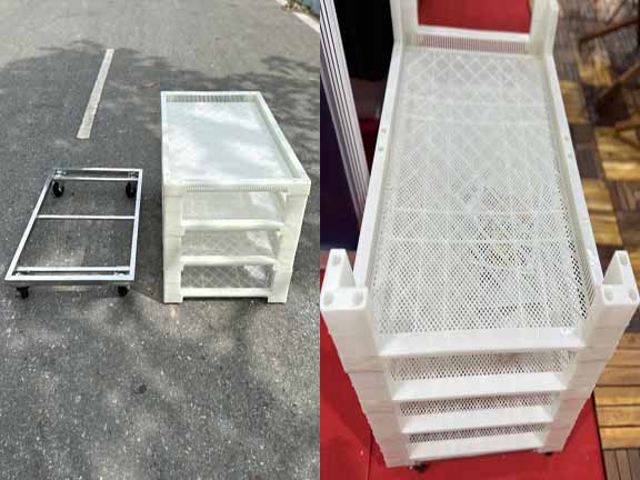 Khay sấy nhựa giúp các thiết bị của phòng sấy, máy sấy có tuổi thời gian sử dụng bền hơn.