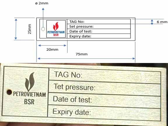 Thẻ inox ( thẻ tagname) dùng bền bỉ theo thời gian khi sử dụng trong dự án điện năng lượng mặt trời Solar
