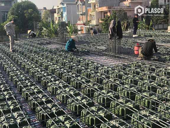 Hộp nhựa ( Box nhựa) Dùng trong công nghệ thi công sàn rỗng