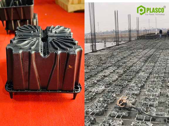 Thi công công trình dân dụng sử dụng hộp nhựa u-boot 46x46cm tối ưu.